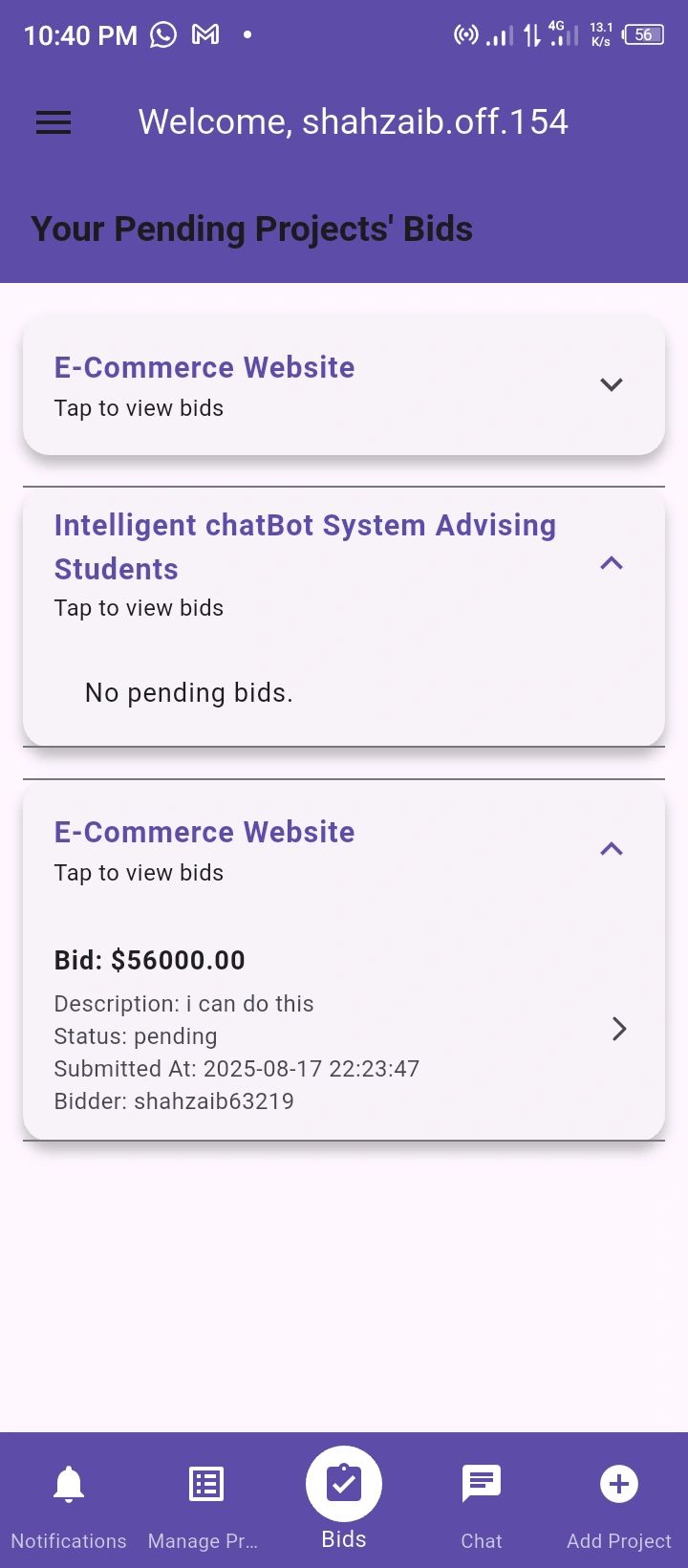 Projex Notifications