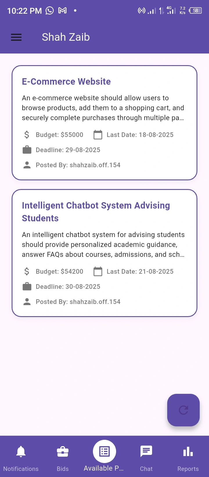 Projex Notifications