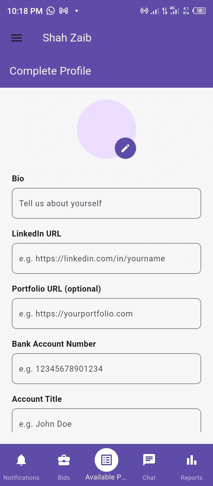 Projex Notifications