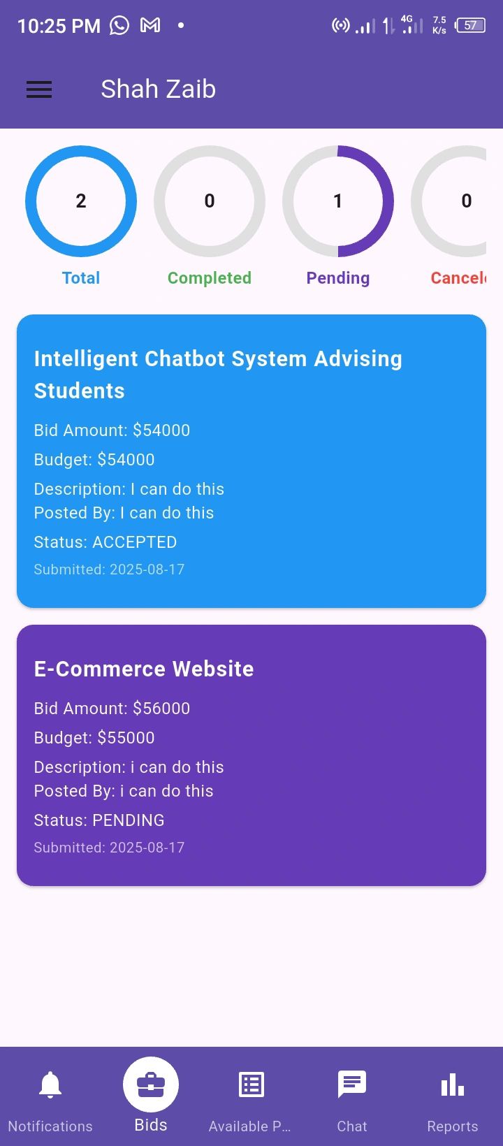 Projex Notifications