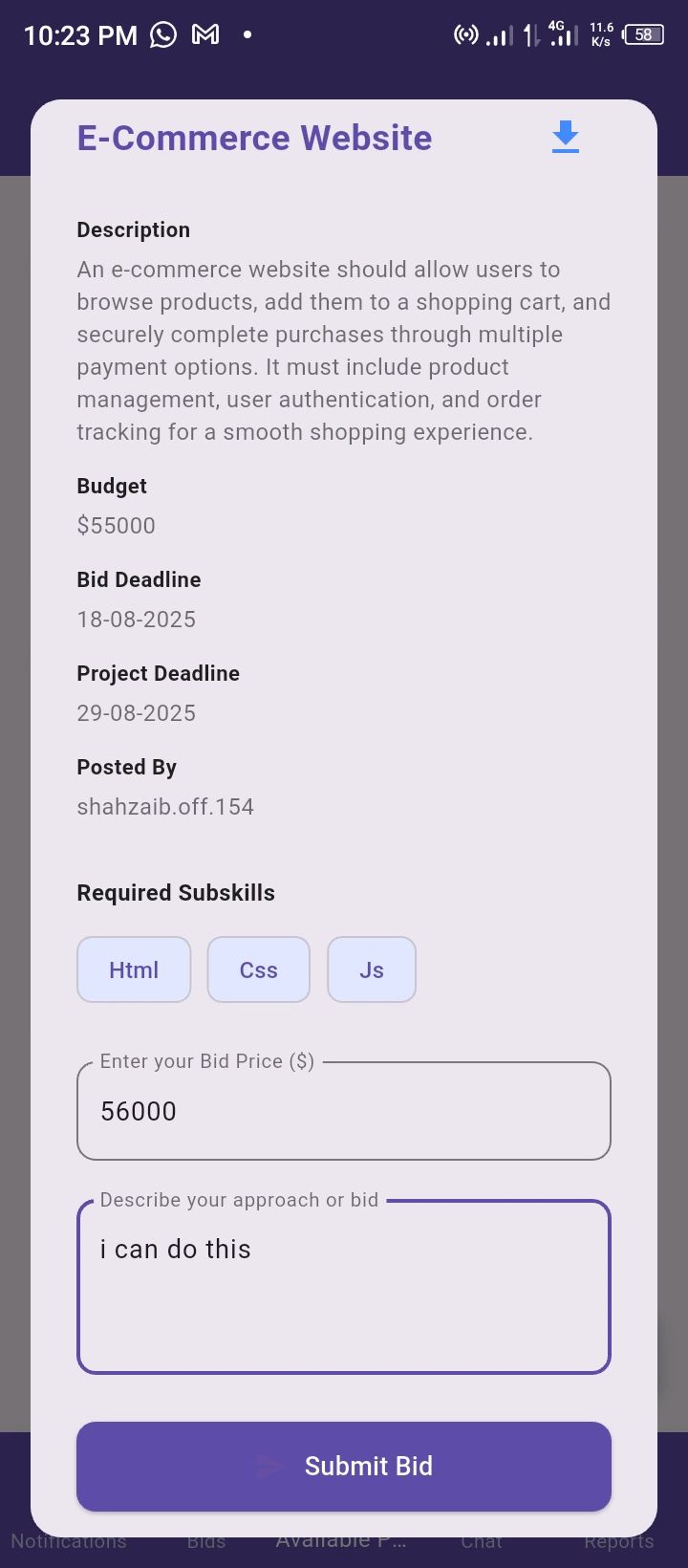 Projex Notifications