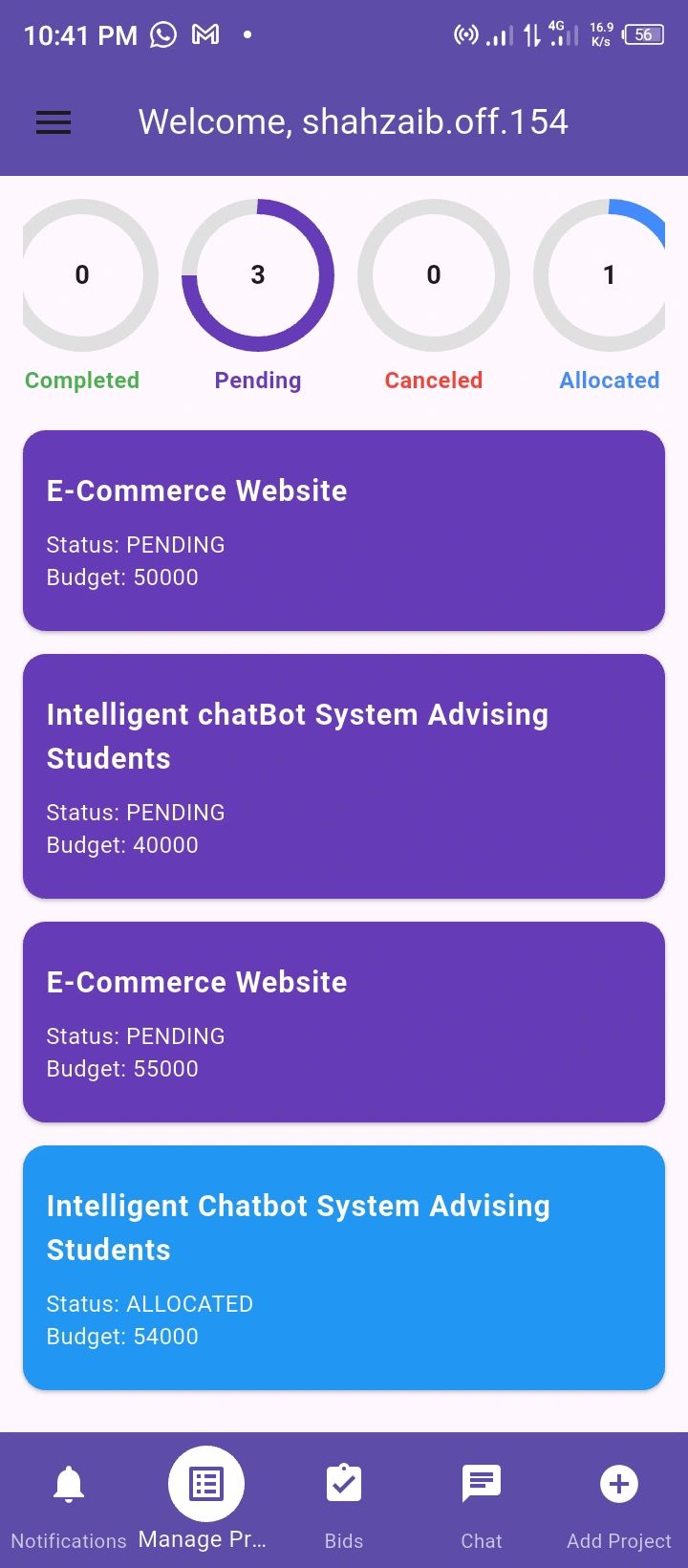 Projex Notifications